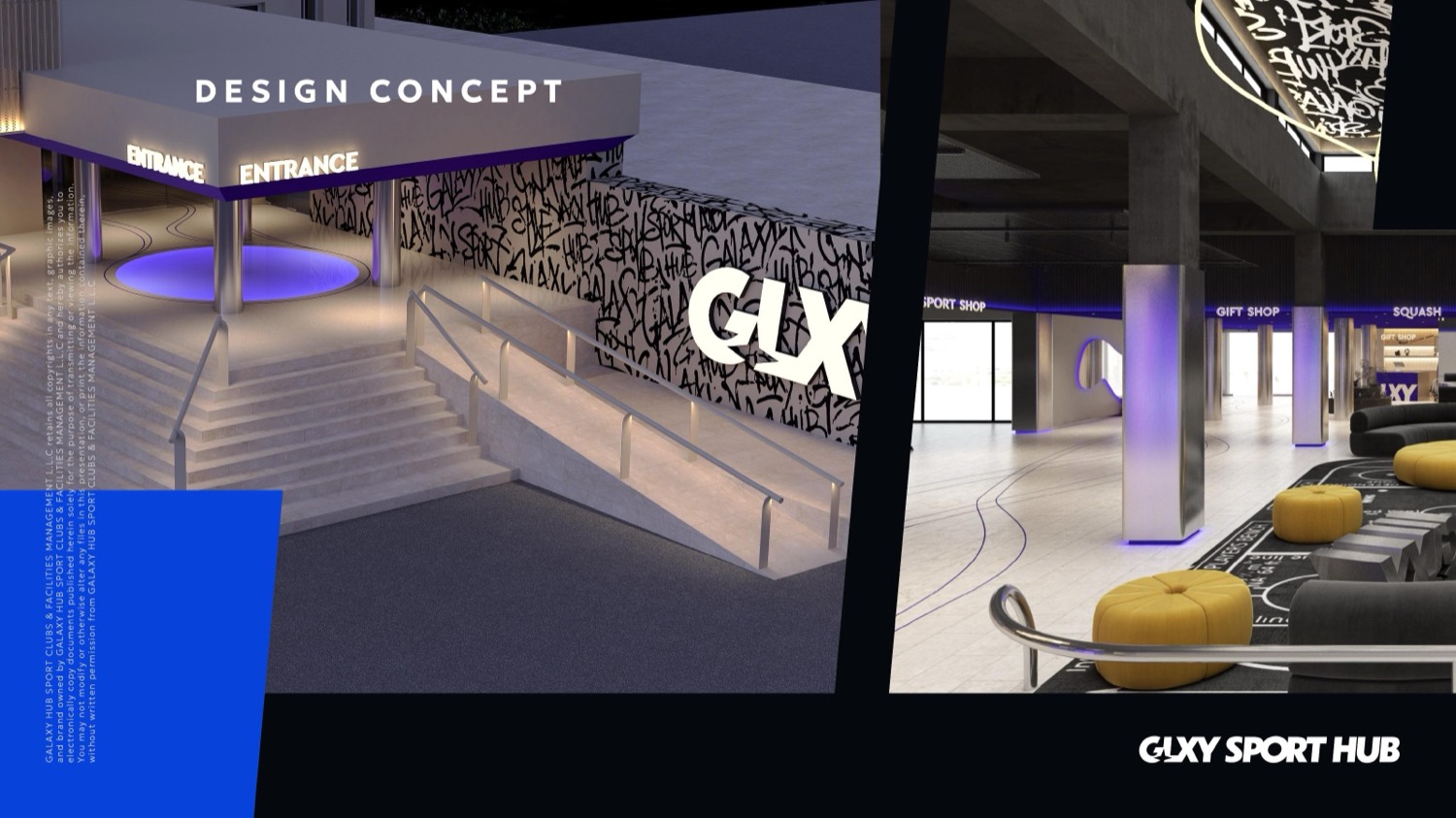 GLXY Sport Hub lobby render