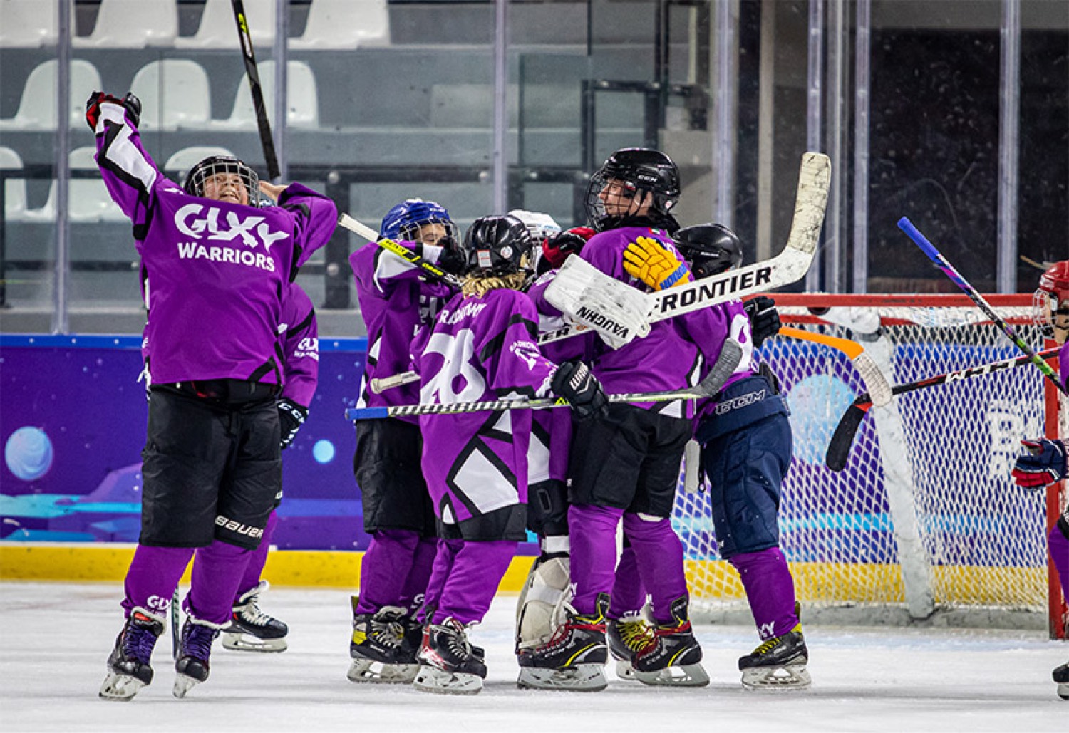 Kids ice hockey training in Dubai at Galaxy Hockey Academy